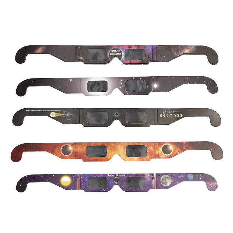 Solar Eclipse Glasses, Paper Solar Eclipse Glasses Protect Eyes Anti-UV Viewing Glasses Safe Shades Total Solar,  Safe Shades for Direct Sun Viewing - Image 1